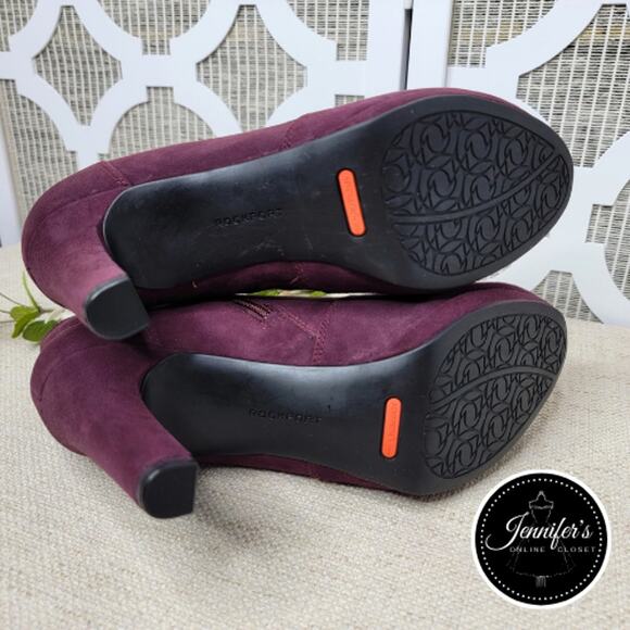Rockport NEW Women's Seven To 7 Windsor Wine Ally Suede Heeled Bootie Size 9 - Picture 13 of 16